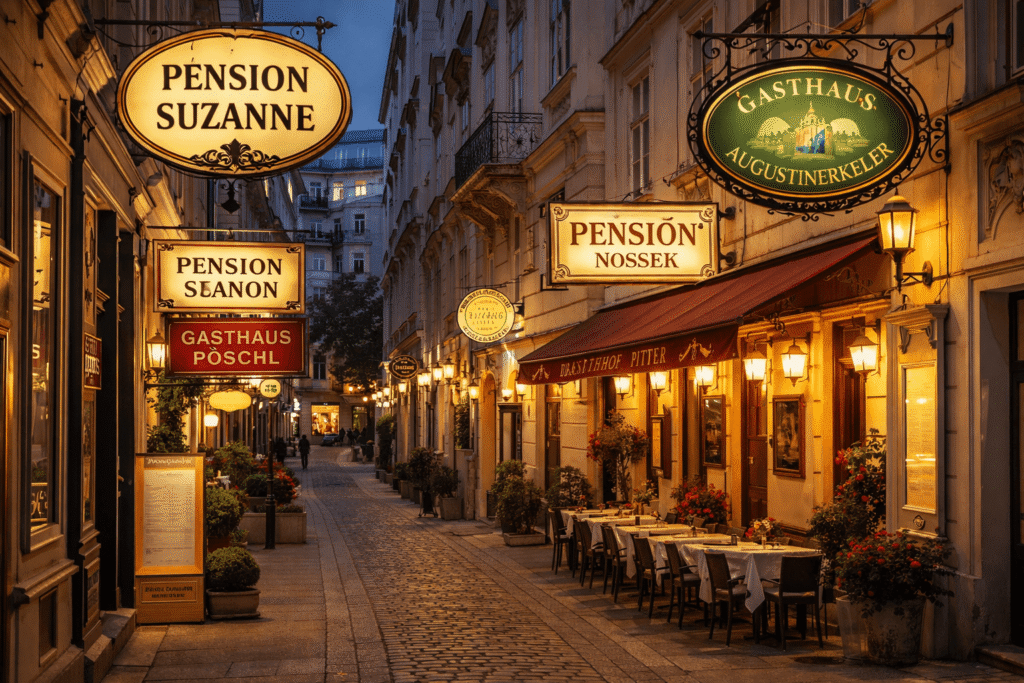 Hotels Vienne Autriche : les Pensions et "Gasthäuser" familiales