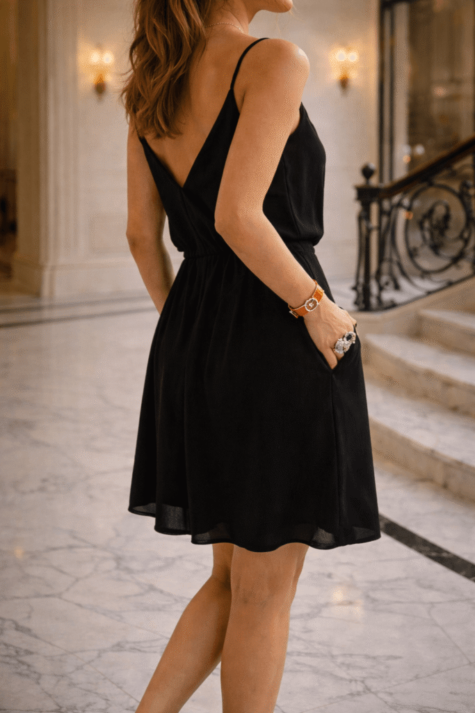 tenue de soirée assortie à la bague Collier de Chien