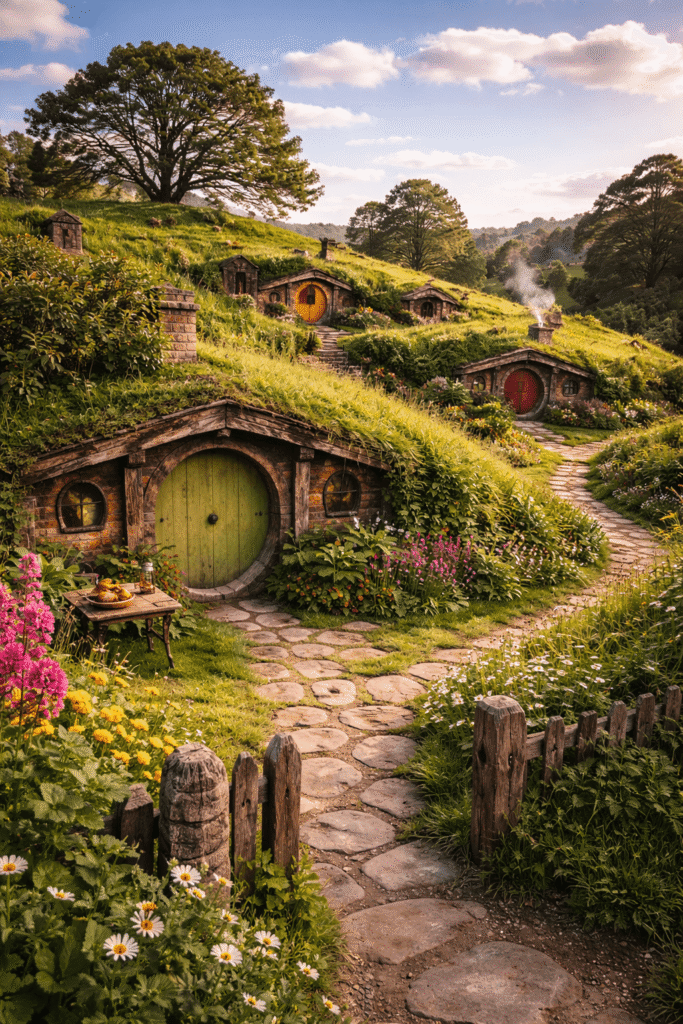 Trous de hobbit à Matamata