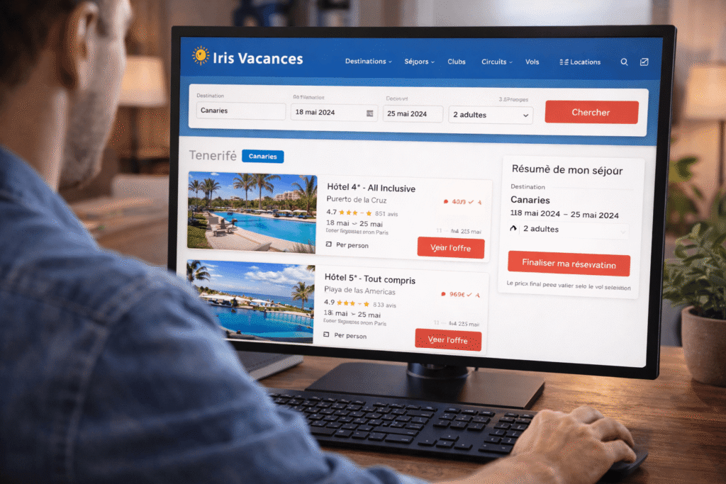 Planification de séjour sur Iris-vacances.fr